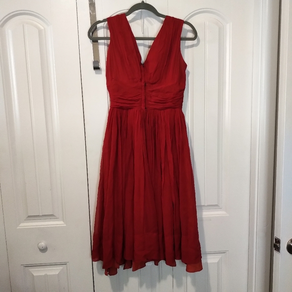 vintage 50's swing dress 1950 retro crepe - Picture 4 of 10
